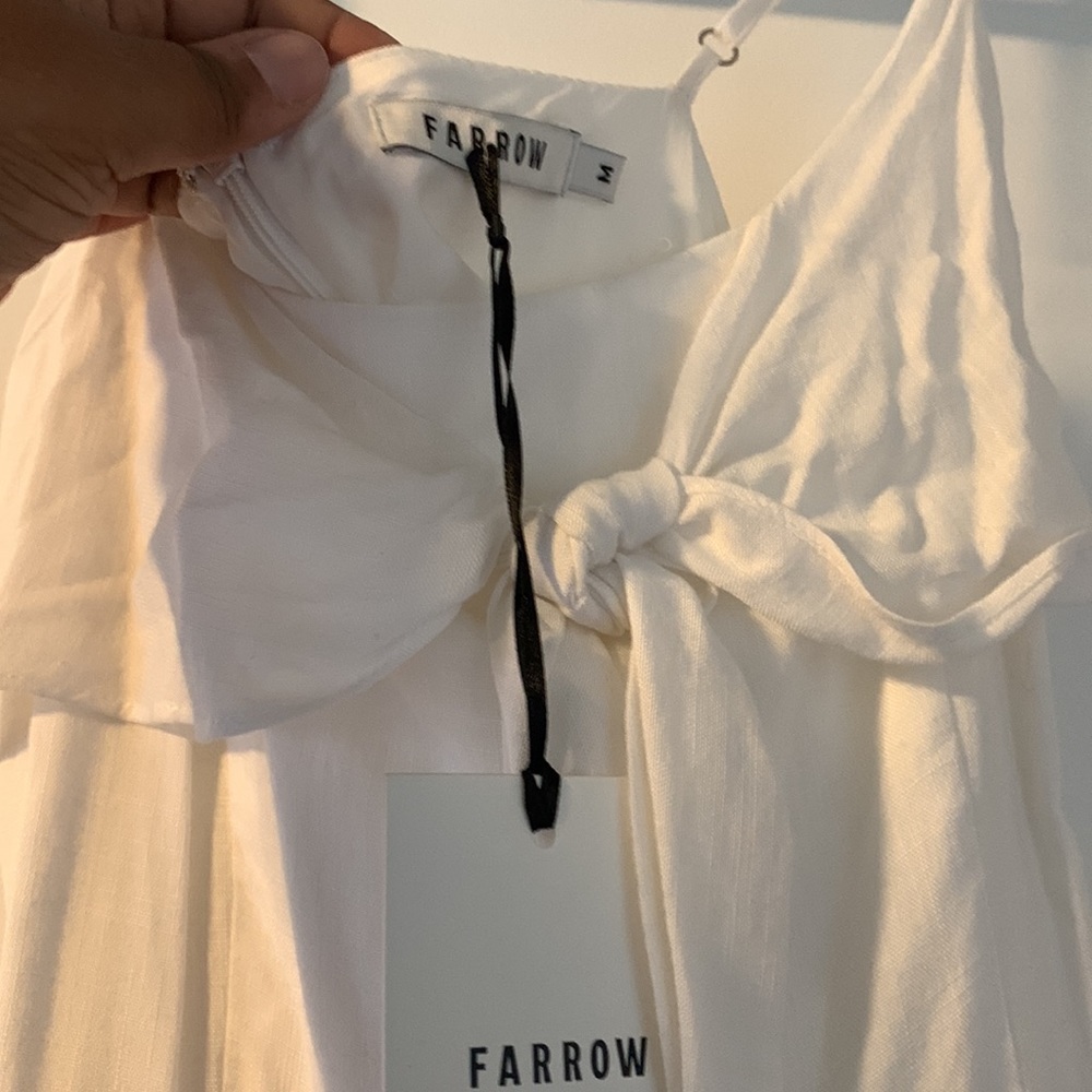 NWT-Anthropologie Farrow Dress-White-size M - Picture 4 of 5
